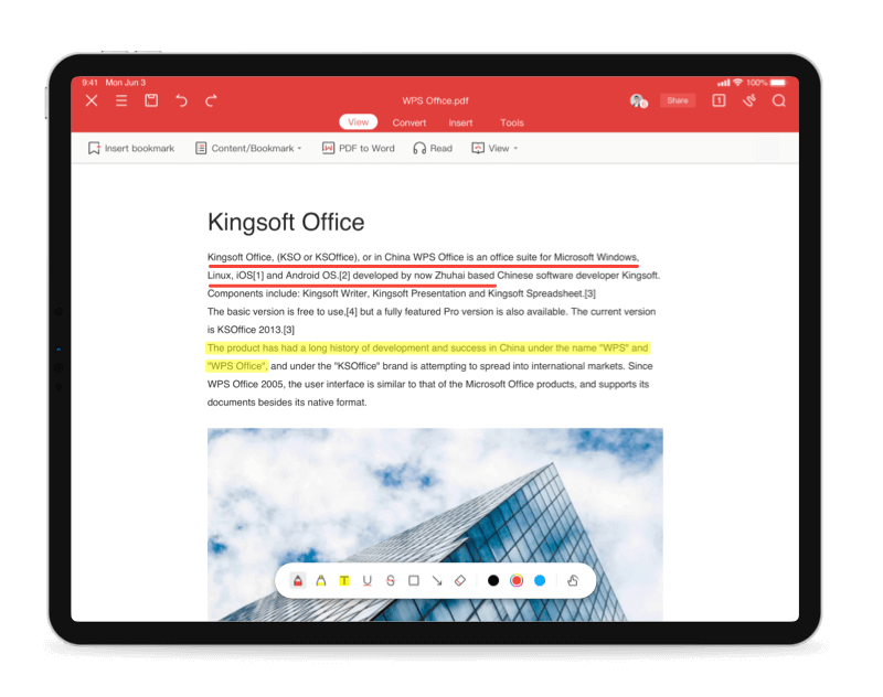 Дополнительные функции WPS Office для iOS/ipadOS