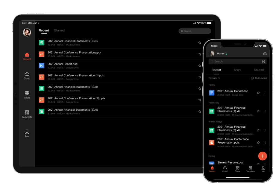 Дополнительные функции WPS Office для iOS/ipadOS