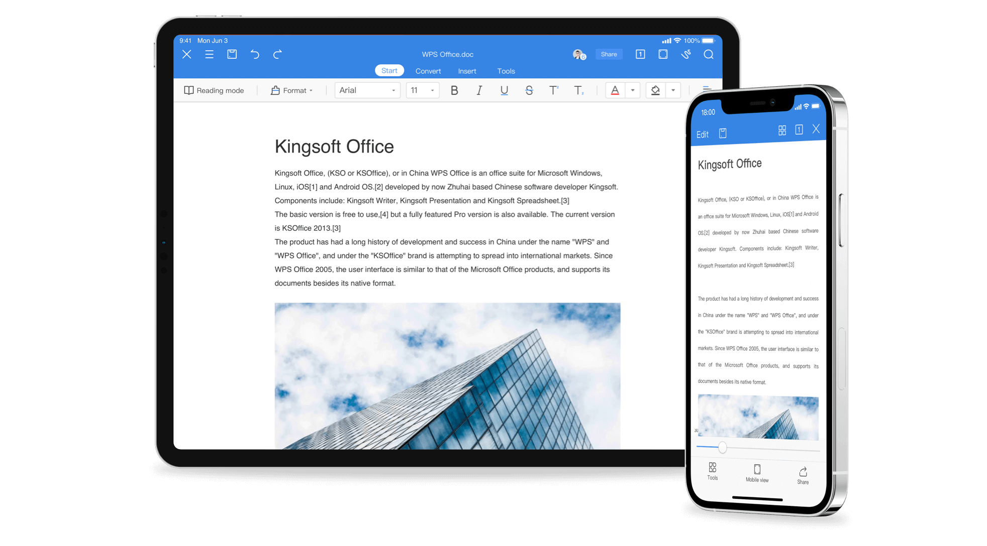 Бесплатный универсальный пакет Office Suite для iOS/ipadOS